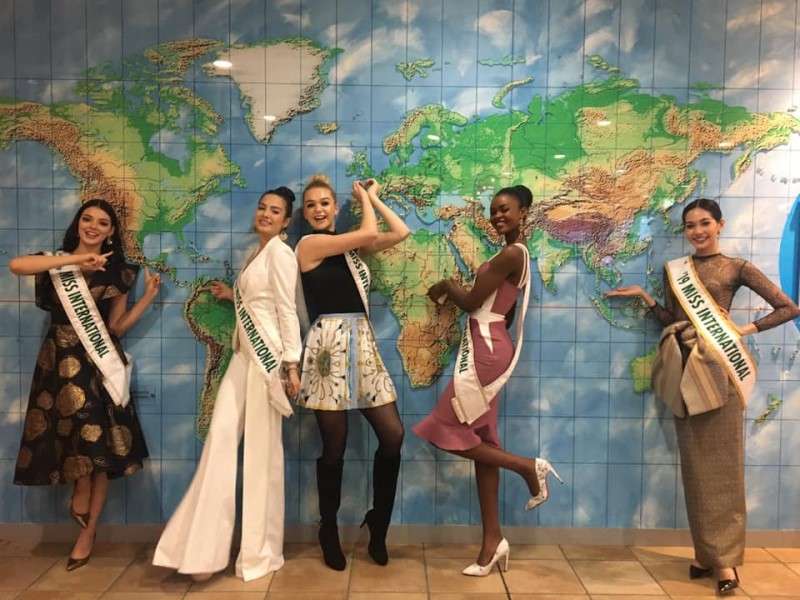 Miss International UK 2019, Harriotte Lane, toured Japan with the rest of the Top 5!